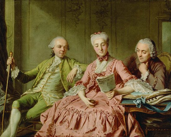 Presumed Portrait of the Duc de Choiseul and Two Companions